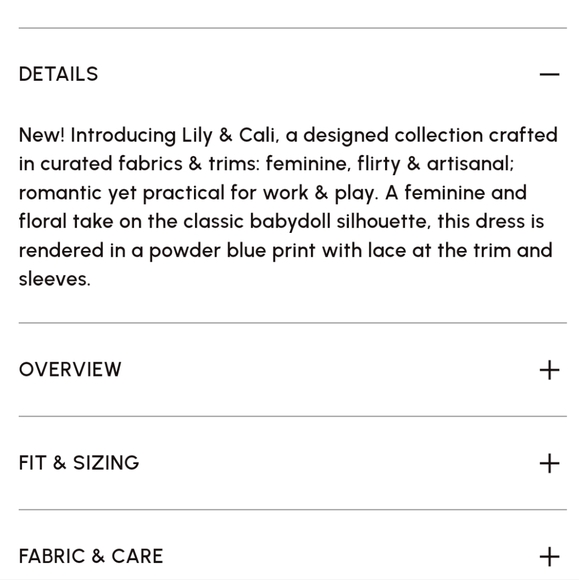 NWT New York & Company Blue & White Floral Print Babydoll Long Sleeve Dress - Picture 3 of 14